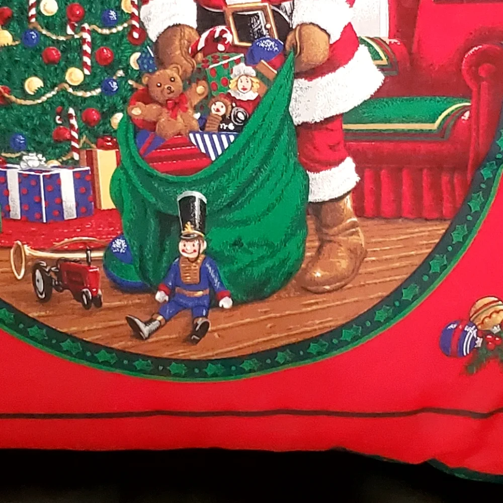 Vintage Santa Pillow & Wall Hanging 